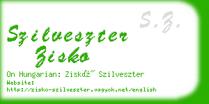 szilveszter zisko business card